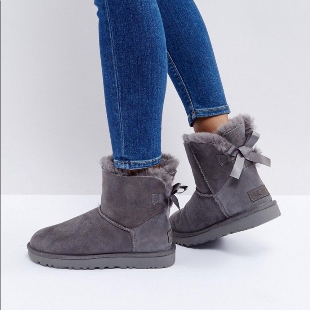 NEW! Ugg Mini Bailey Bow Ribbon Boots